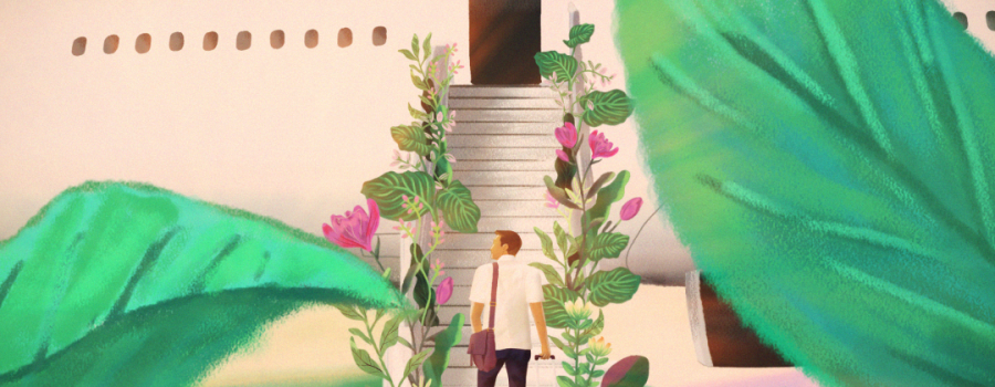 green flying visual